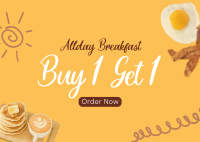 All Day Breakfast Postcard