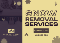 Snowy Snow Removal Postcard Design