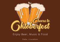 Oktoberfest Beer Night Postcard