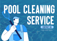 Let Me Clean that Pool Postcard