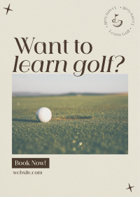 Sophisticated Golf Tournament Poster