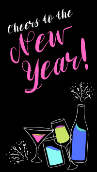 Cheers to New Year! Instagram Story