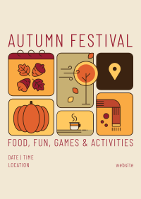 Fall Festival Calendar Poster