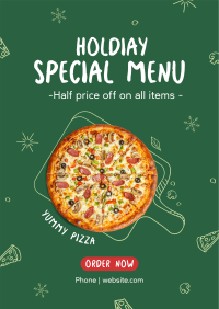 Holiday Pizza Special Poster