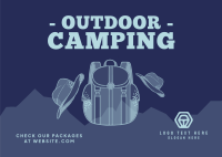 Outdoor Campsite Postcard