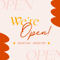 We're Open Now Instagram Post