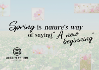 Spring Quote Postcard Design