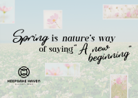 Spring Quote Postcard Image Preview