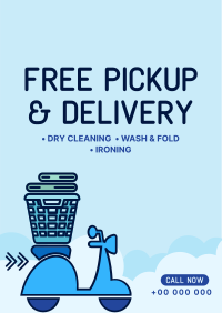 Laundry Pickup and Delivery Poster