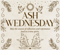 Rustic Ash Wednesday Facebook Post