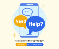 Online Therapy Consultation Facebook Post