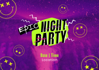 Epic Night Party Postcard