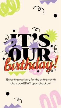 Retro Birthday Promo Facebook Story