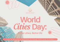 Modern World Cities Day Postcard Image Preview