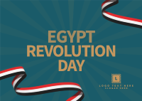 Egypt Revolution Day Postcard