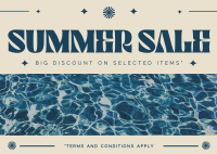 Retro Summer Sale Postcard