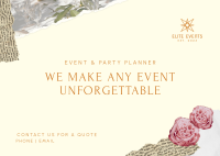 Event and Party Planner Scrapbook Postcard Image Preview