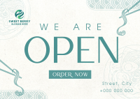 Oriental Cuisine Now Open Postcard