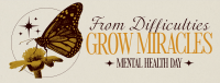 Retro Mental Health Day Facebook Cover Image Preview