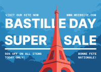 Bastille Day Sale Postcard Design