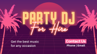 Synthwave DJ Party Service Video Image Preview