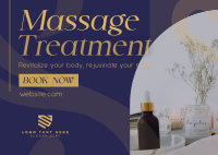 Simple Massage Treatment Postcard