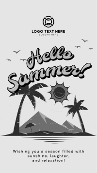 Vintage Summer Greeting Facebook Story