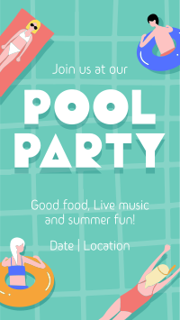 Exciting Pool Party Instagram Story