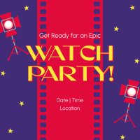 Quirky Watch Party Instagram Post Image Preview