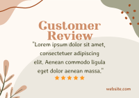 Product Review Postcard example 2