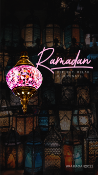 Ramadan Stained Lamp Facebook Story