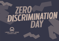 Playful Zero Discrimination Day Postcard