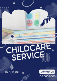 Abstract Shapes Childcare Service Flyer