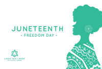 Beautiful Woman Juneteenth Pinterest Cover