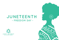 Beautiful Woman Juneteenth Pinterest Cover Image Preview