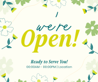 Quirky Floral Opening Facebook Post