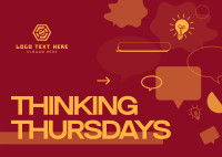 Thinking Thursday Bubbles Postcard Design