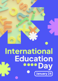 Quirky Playful Education Day Flyer