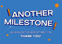 Minimalist Company Milestone Postcard