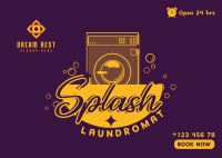 Splash Laundromat Postcard Image Preview