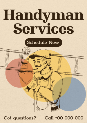 Rustic Handyman Service Flyer Image Preview