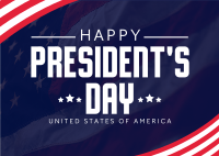 Presidents Day USA Postcard