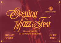 Jazz Fest Music Postcard Image Preview