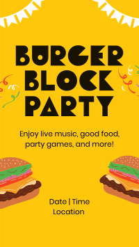 Burger Block Party Instagram Story