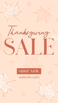 Elegant Thanksgiving Sale Instagram Reel