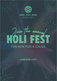 Holi Fest Fun Run Flyer