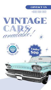 Vintage Cars Available Video