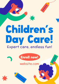 Daycare Services Quirky Poster