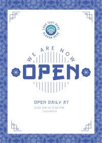 Oriental We’re Open Poster