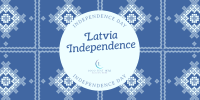 Traditional Latvia Independence Twitter Post